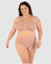 B Free Intimate Apparel - Full Bust Bamboo Padded Front Closure Wire Free Bra (E-F-G-H) Cup