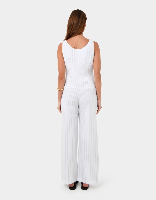 Forcast - Ria Stripe Cotton Blend Vest