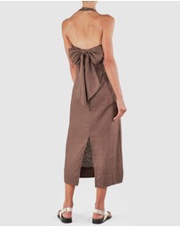 Amelius - Santa Cruz Linen Halterneck Dress