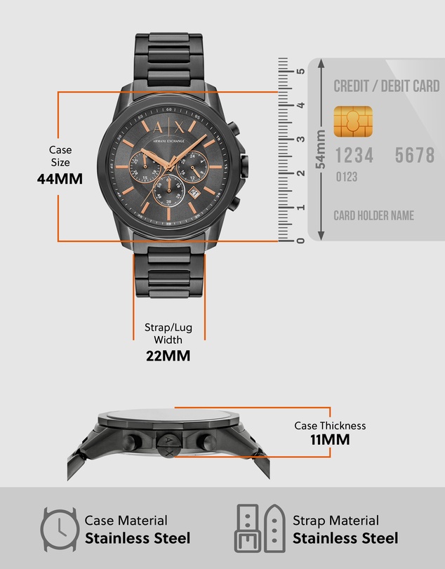 Armani Exchange - Gunmetal Chronograph Watch