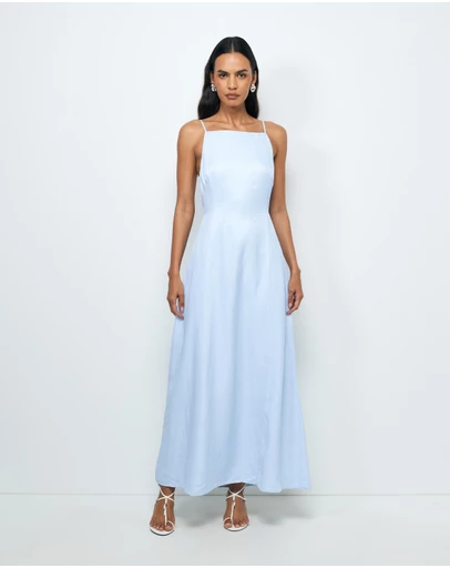 AERE - Donella Tie Back Midi Dress