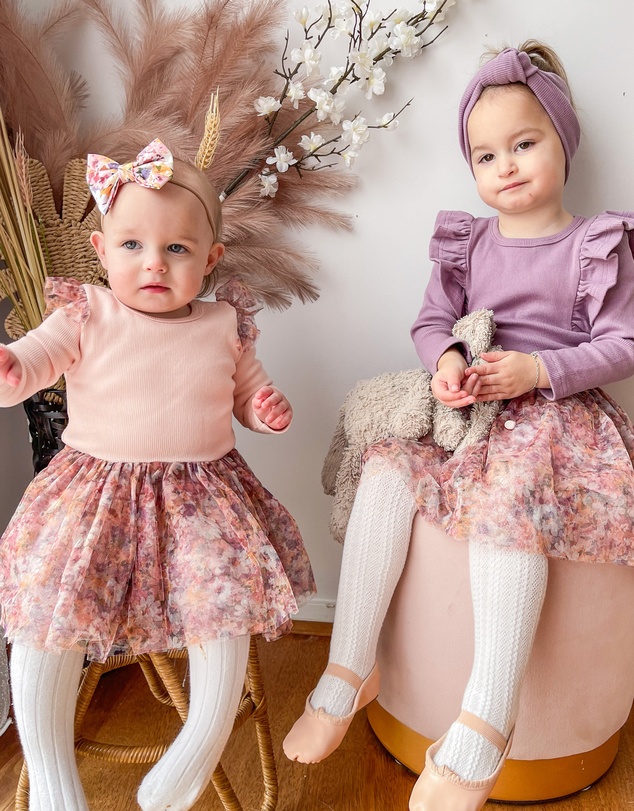 WITH LOVE FOR KIDS - Tulle Flutter Long Sleeve Tutu Onesie - Babies