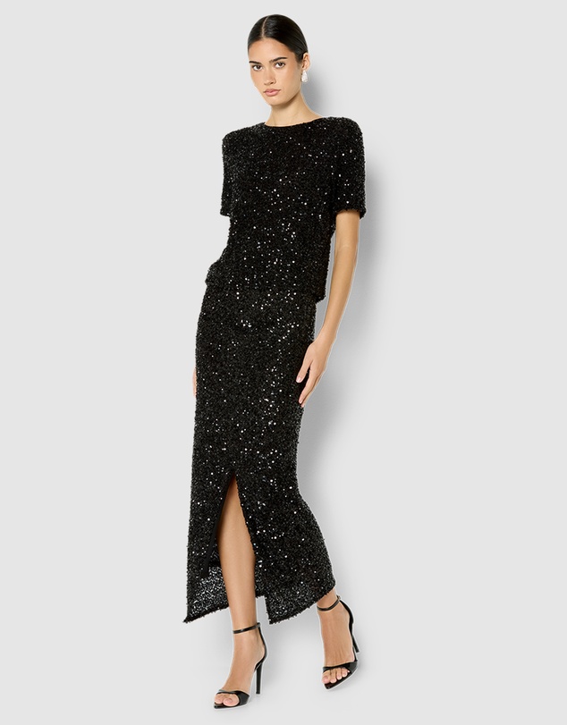 Montique - Livia Stretch Sequin Skirt