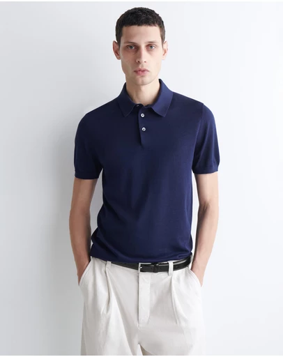 COS - Slim Knitted Silk Polo Shirt