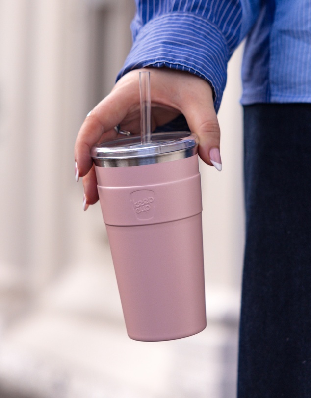 KeepCup - Thermal Cold Cup 16oz Reusable Coffee Cup with Straw Lid