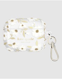 Kate Spade - Kate Spade Sunshine Floral with Gold Clip Case for AirPod Pro 3