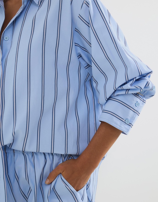 Atmos&Here - Harriet Oversized Stripe Cotton Shirt