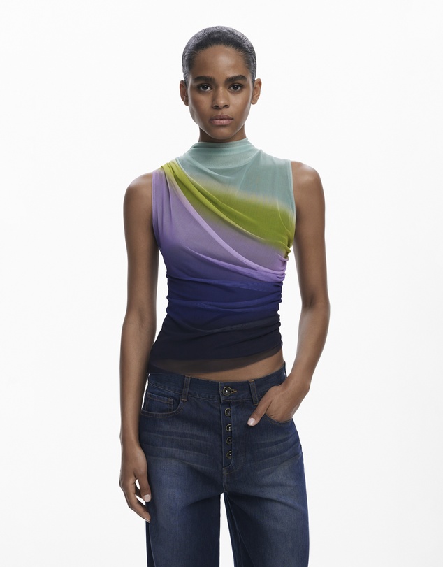 Desigual - Gradient tulle T-shirt