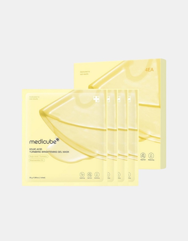 MEDICUBE - Kojic Acid Turmeric Brightening Gel Mask Bundle (4pcs)