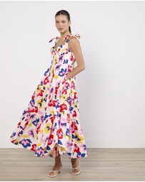 Cirkular - Pre-Loved - Kate Spade Summer Flowers Tiered Midi Dress