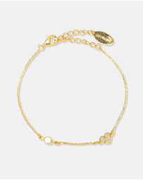 Georgini - Natural Topaz And Two Natural Diamond April Gold Bracelet
