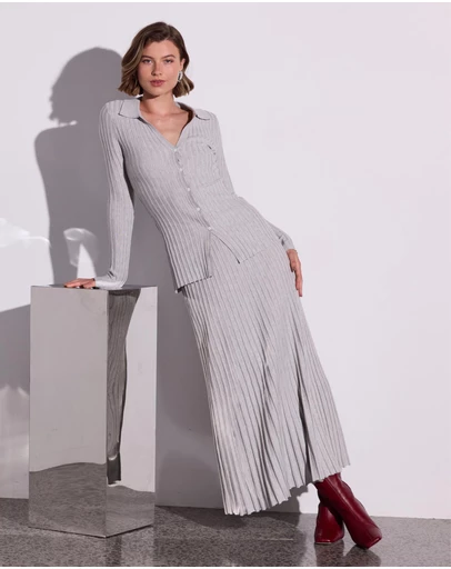 Staple the Label - Marlow Ribbed Polo Top
