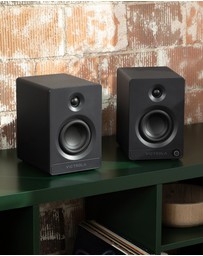 Victrola - Victrola Tempo Bookshelf Speakers - Black
