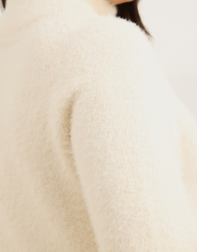 Atmos&Here Curvy - Cia Half Zipper Fluffy Turtleneck Sweater