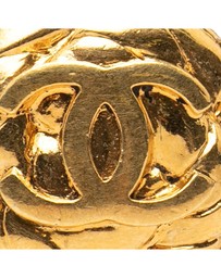 Pre-Loved by Azura Reborn - Pre-Loved CC Quilted Gold Plated Round Clip On Earrings