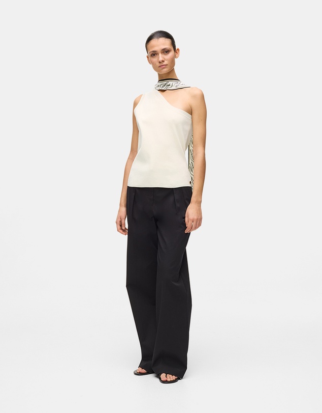 Karl Lagerfeld - Scarf Print Knit Top