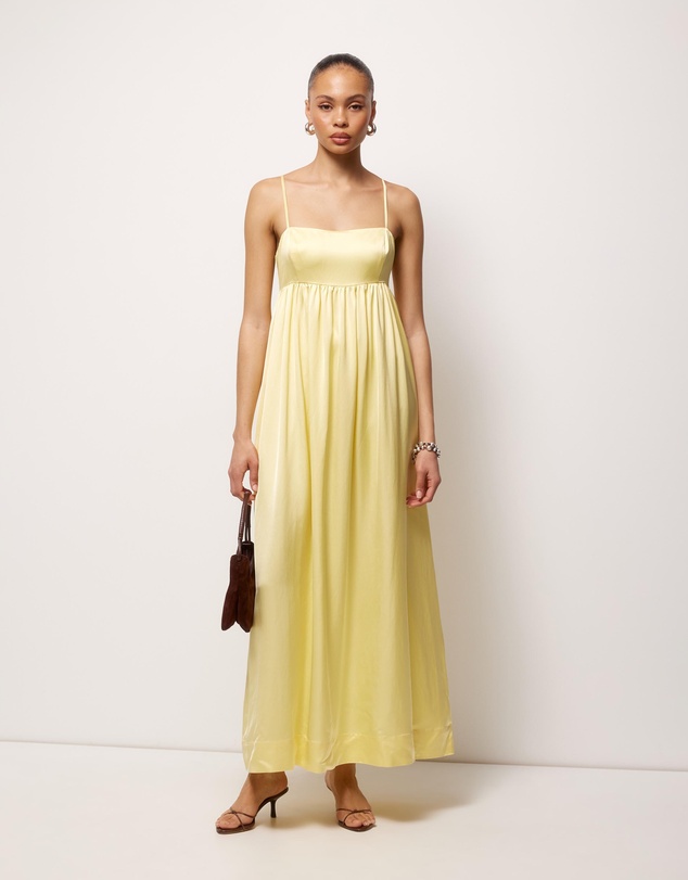 AERE - Suri Satin Maxi Dress
