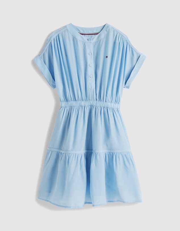 Tommy Hilfiger - Short Sleeve Tiered Shirt Dress - Kids