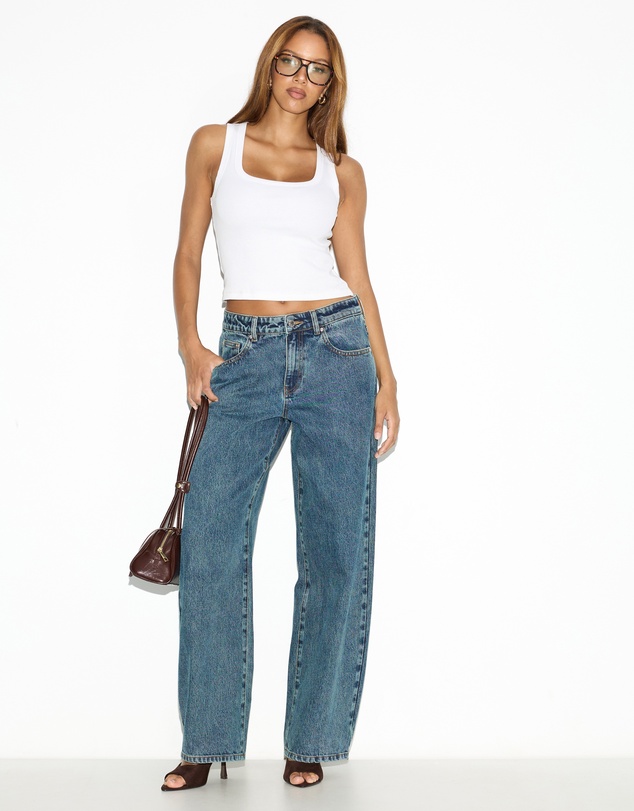 Dazie - Tokyo Mid Rise Relaxed Leg Jeans