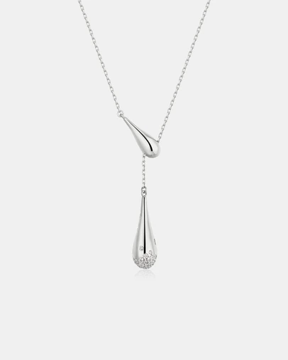 Ania Haie - Silver Single-Slide Teardrop Necklace