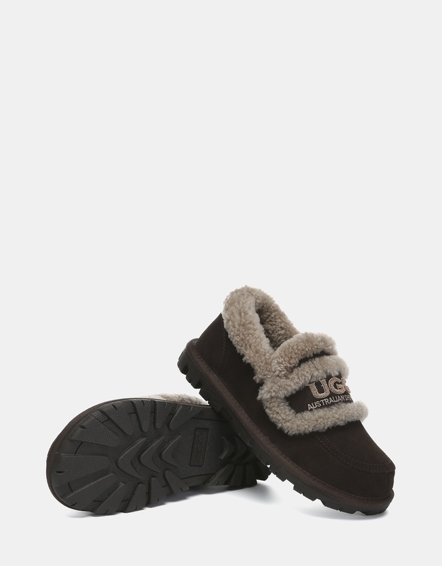 EVERAU - Australian Shepherd Ugg Rilee Loafer Cow Suede Upper House Shoes