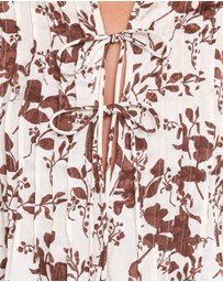 Petal & Pup - Winslet Top - Brown Floral