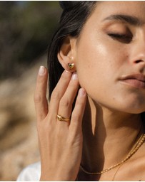 Ottoman Hands - Marina Blue Heart Stud Earrings