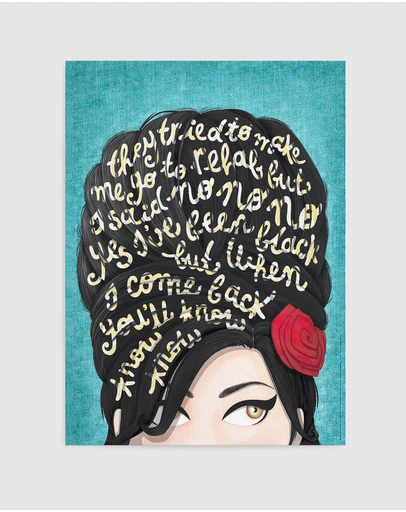 Olive et Oriel - Amy Winehouse Rehab Art Print
