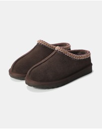 AusWooli Ugg Boots - Croydon Sheepskin Ankle Braid Slippers