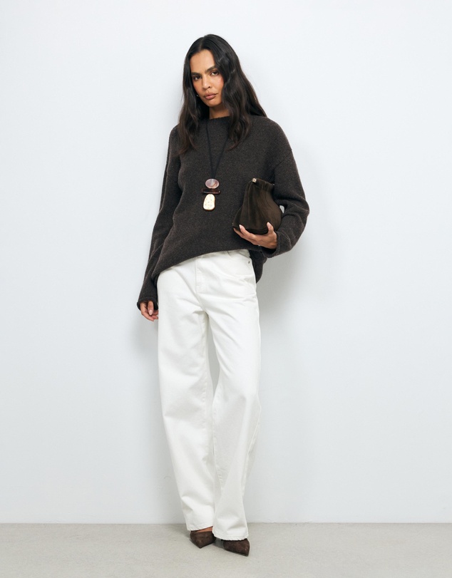 AERE - Renia Wool Boat Neck Jumper