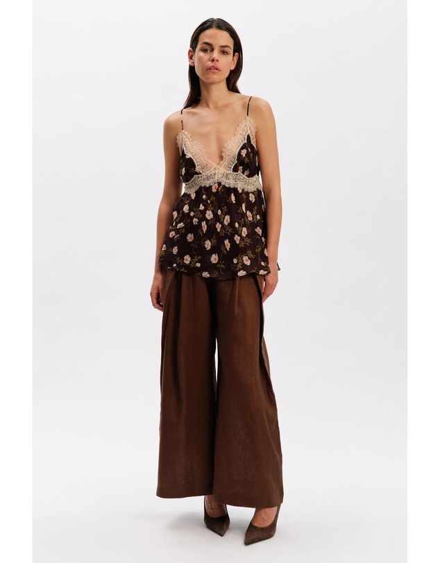 Bardot - Samira Lace Detail Printed Top