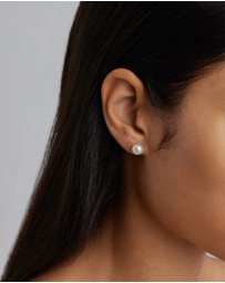By Charlotte - Floating On Air Pearl Stud Earrings - 8mm