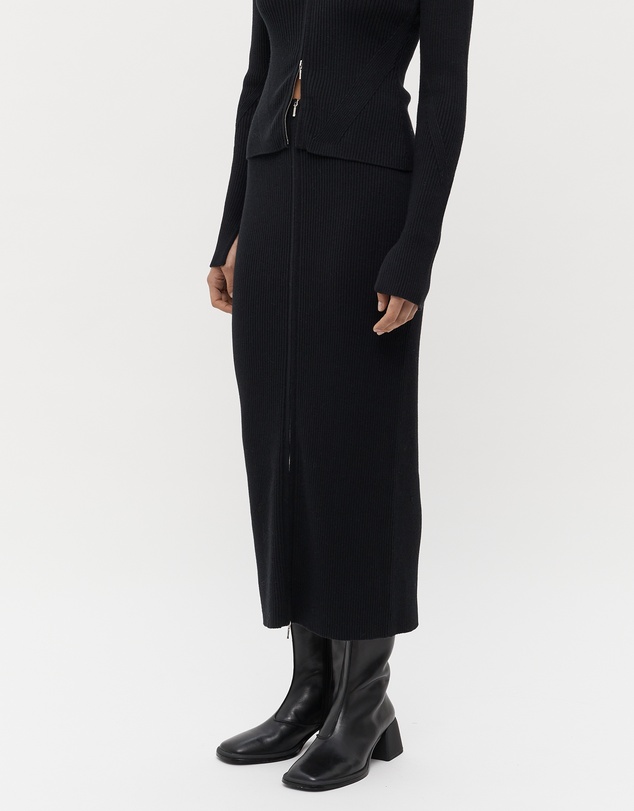 FRIEND of AUDREY - Ada Double End Zip Wool Skirt