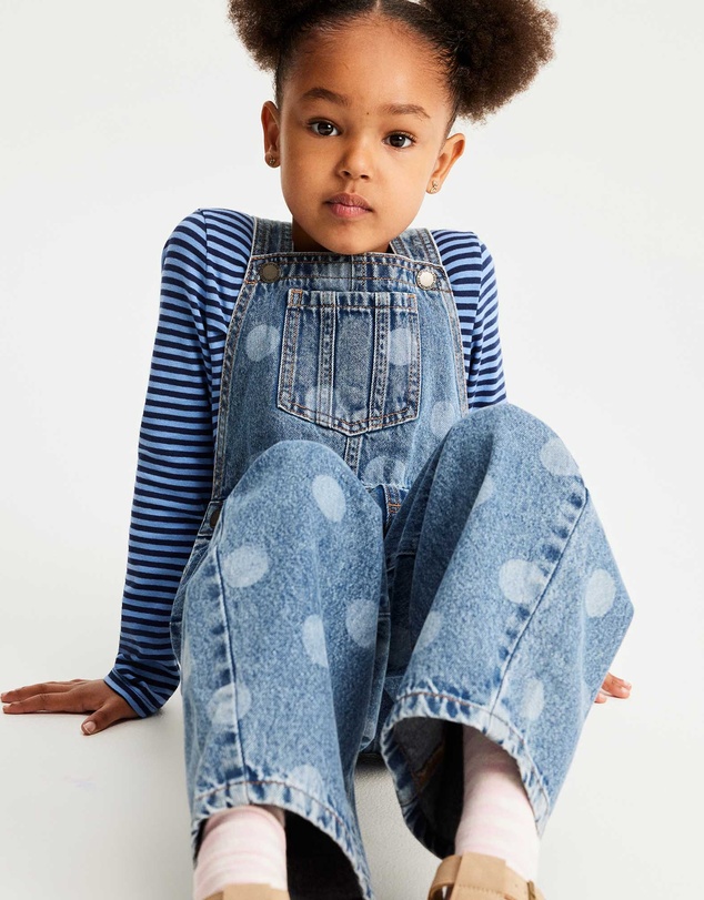 Cotton On Kids - Barrel Leg Denim Overall