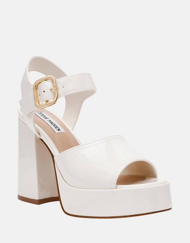 Steve Madden - Soho White Patent Heels