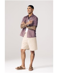 NEXT - Cotton Linen Blend Short Sleeve Shirt Standard Collar