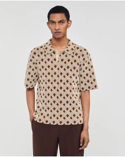 Sandro - Terry Rope Shirt Cardigan