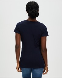 Angel Maternity - Maternity & Nursing Crossover Short Sleeve Tee
