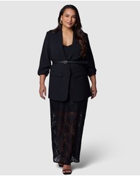 Pink Dusk by Curve Project - Captivated Lace Maxi Skirt
