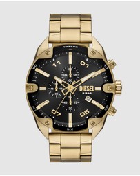 Diesel - Spiked Gold Tone Chronograph Watch