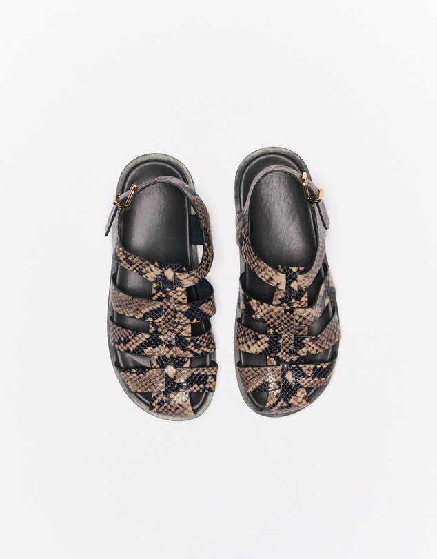 Walnut Melbourne - Hugo Leather Sandal