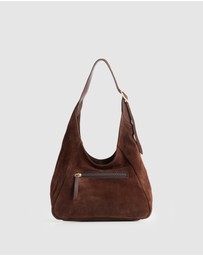 Evity - Alexa Leather Small Suede Hobo Bag