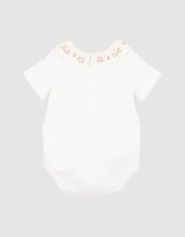 Bebe by Minihaha - Willa Organic Embroidered Collar Bodysuit - Babies