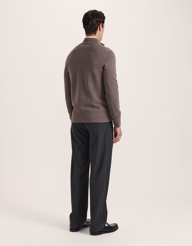 SABA - Franklin Quarter Zip Wool Knit Polo