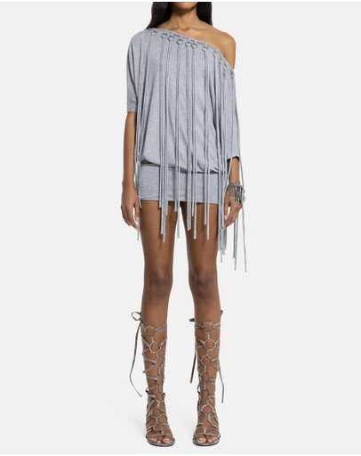 Jaded London - Ophidian Fringe Jersey Mini Dress