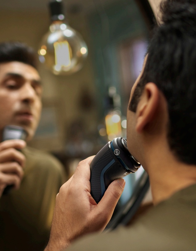 Philips - Philips Shaver Series 3000, 5D Pivot & Flex Heads, Wet & Dry, Pop-Up Trimmer, Anti-corrosion Deep Blue