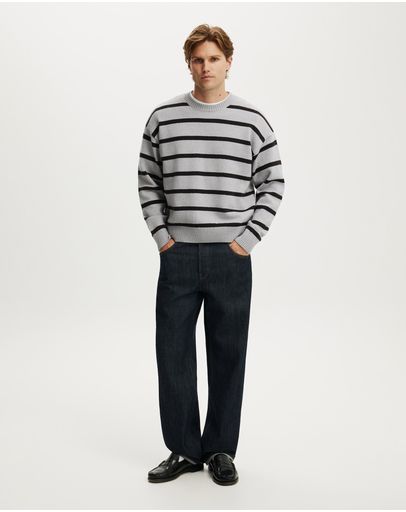 GREY MARLE BOLD STRIPE