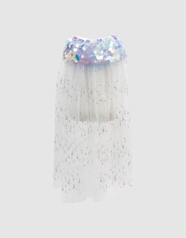 Pink Poppy - Christmas Holiday Shimmering Angel Party Cape