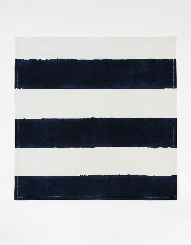 Aura Home - Riviera Stripe Cotton Linen Napkins - Set of 4