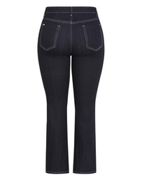 City Chic - Plus size CC Bootleg Petite Denim Jean - dark wash
